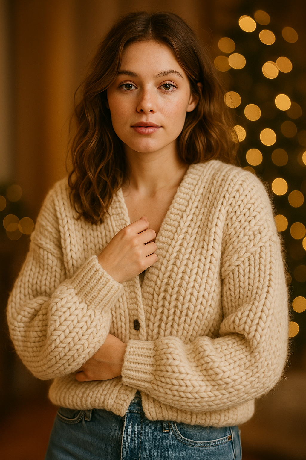 Chunky Wool Knit Cardigan