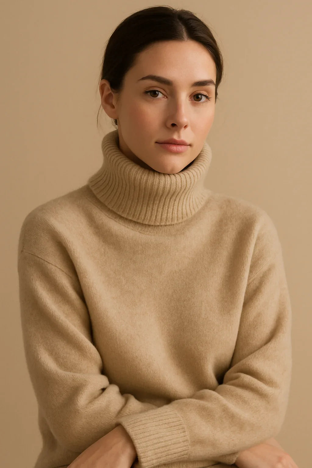 Sara | Cashmere Rollneck Sweater - Noria London