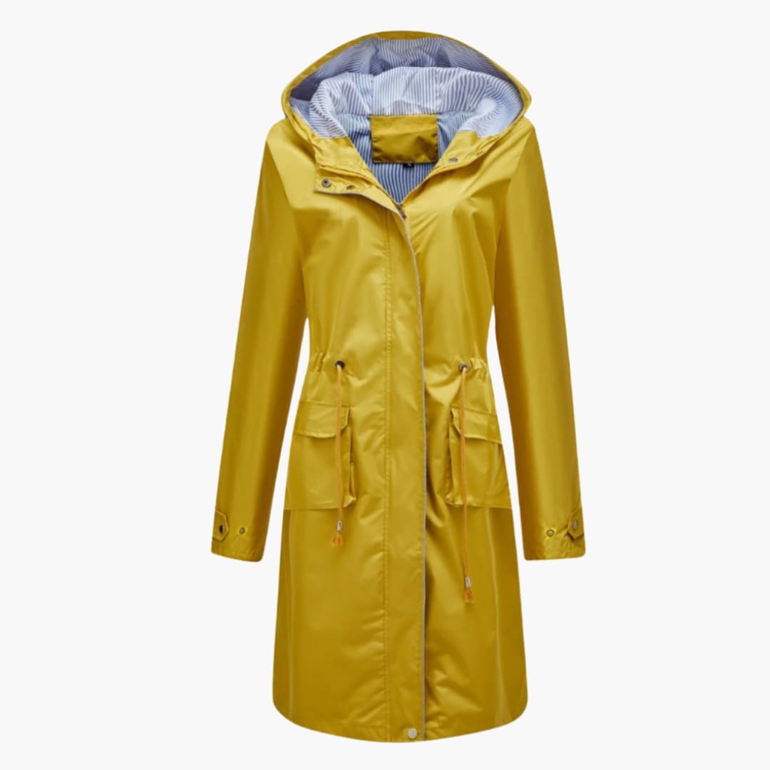 Esther - Women’s trench coat with hood and zip fastening