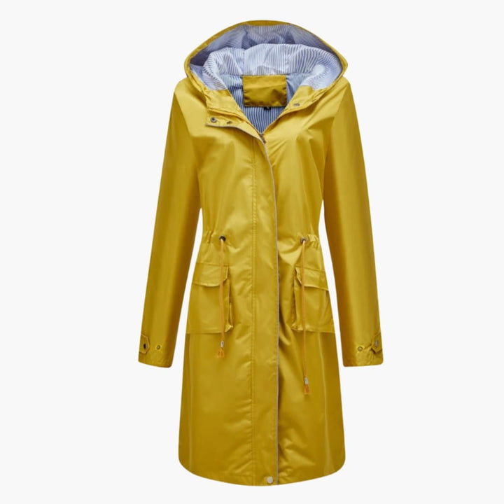 Esther - Women’s trench coat with hood and zip fastening